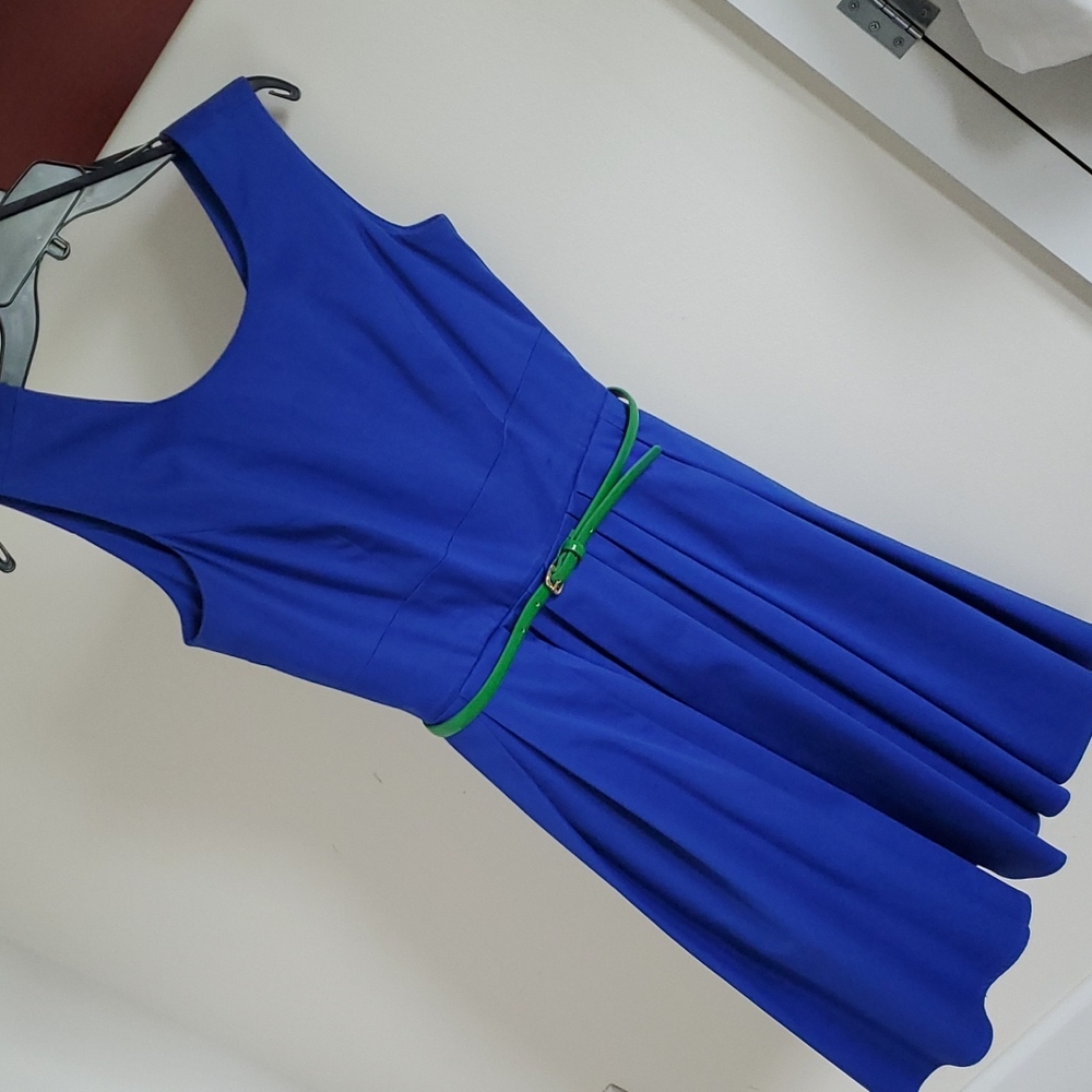 EUC Calvin Klein Fit & Flare dress *blue*4P